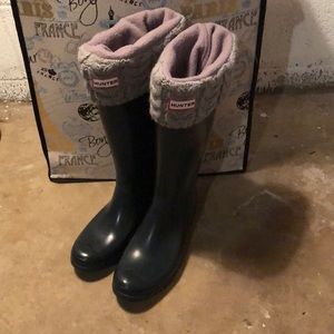 Hunter Rainboots with Hunter brand socks